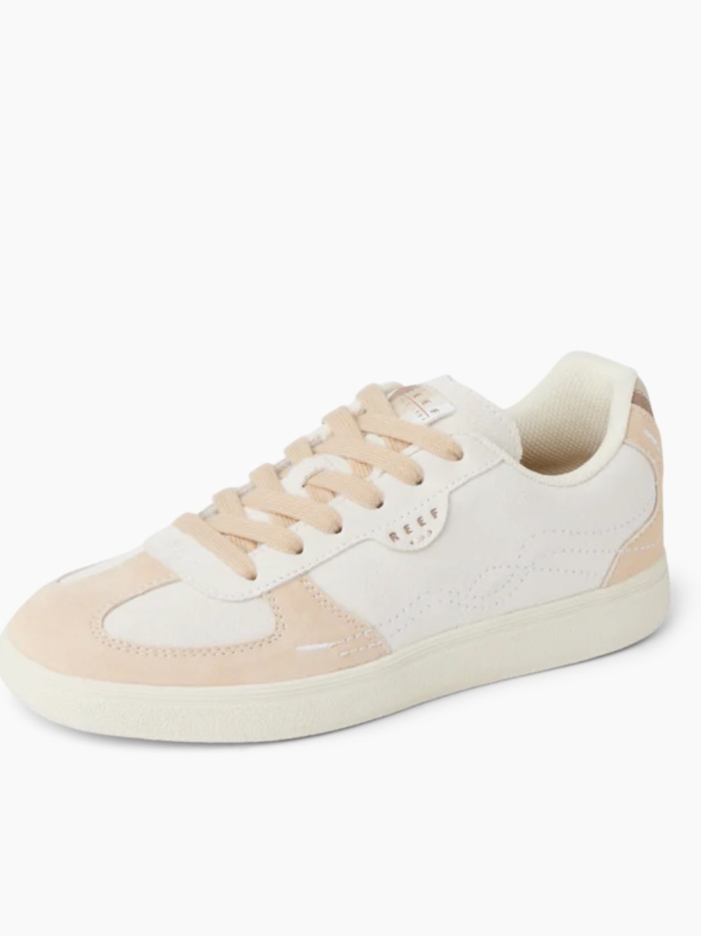 REEF Boardwalk Callie Women's Vintage Neutral Leather Lace Up Sneakers - Picture 10 of 11